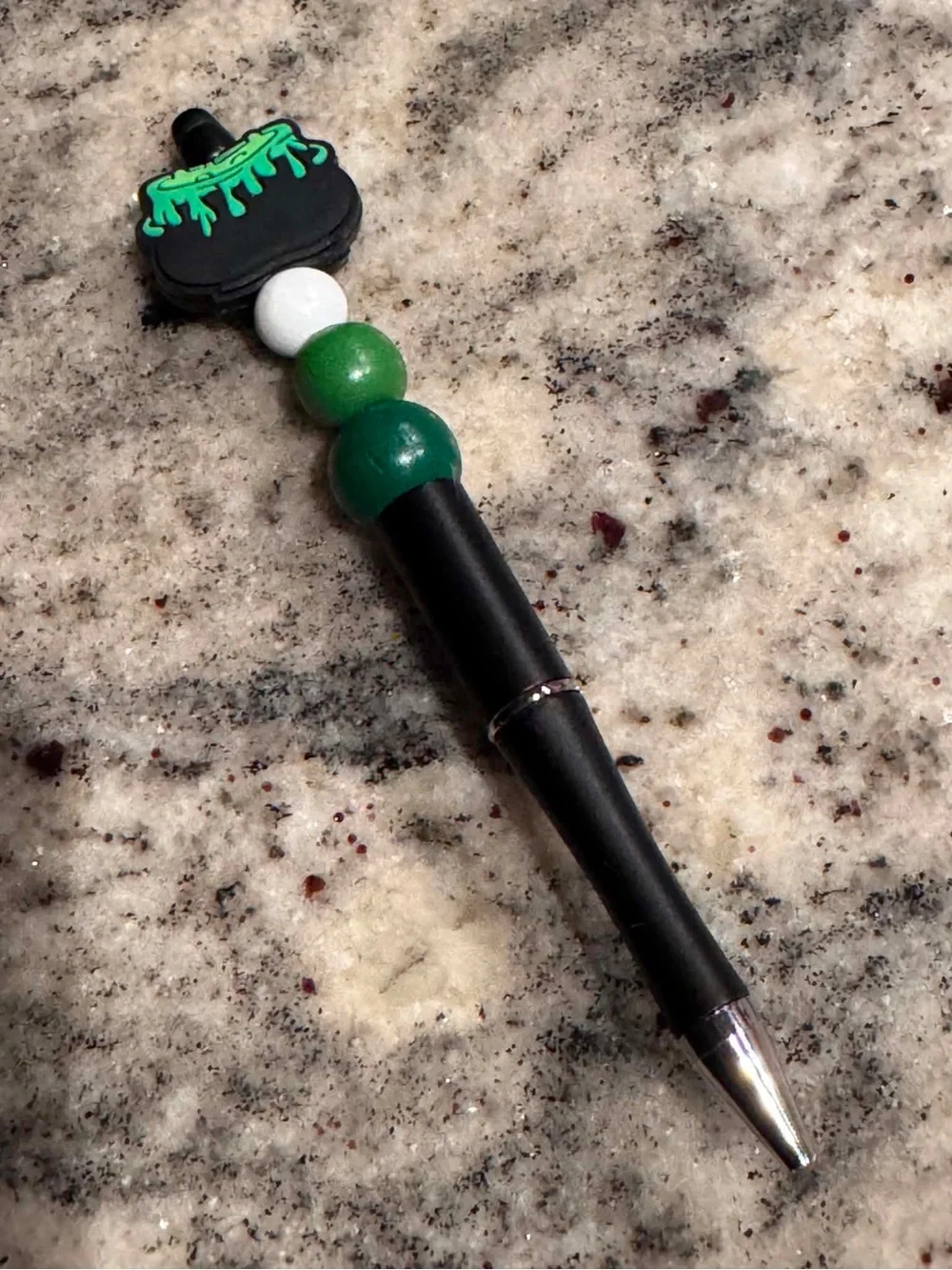 Witches Brew Green Bead Novelty Pen